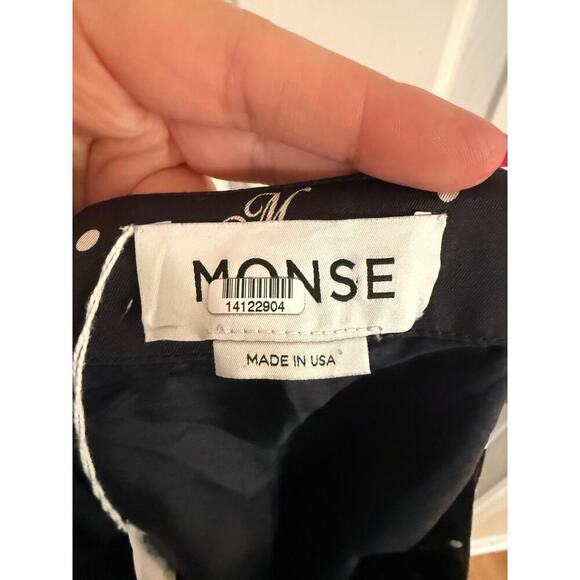 Monse M Dot Cascade Slip Skirt Silk Lined Asymmetrical Black Size 2 NEW - Picture 5 of 10